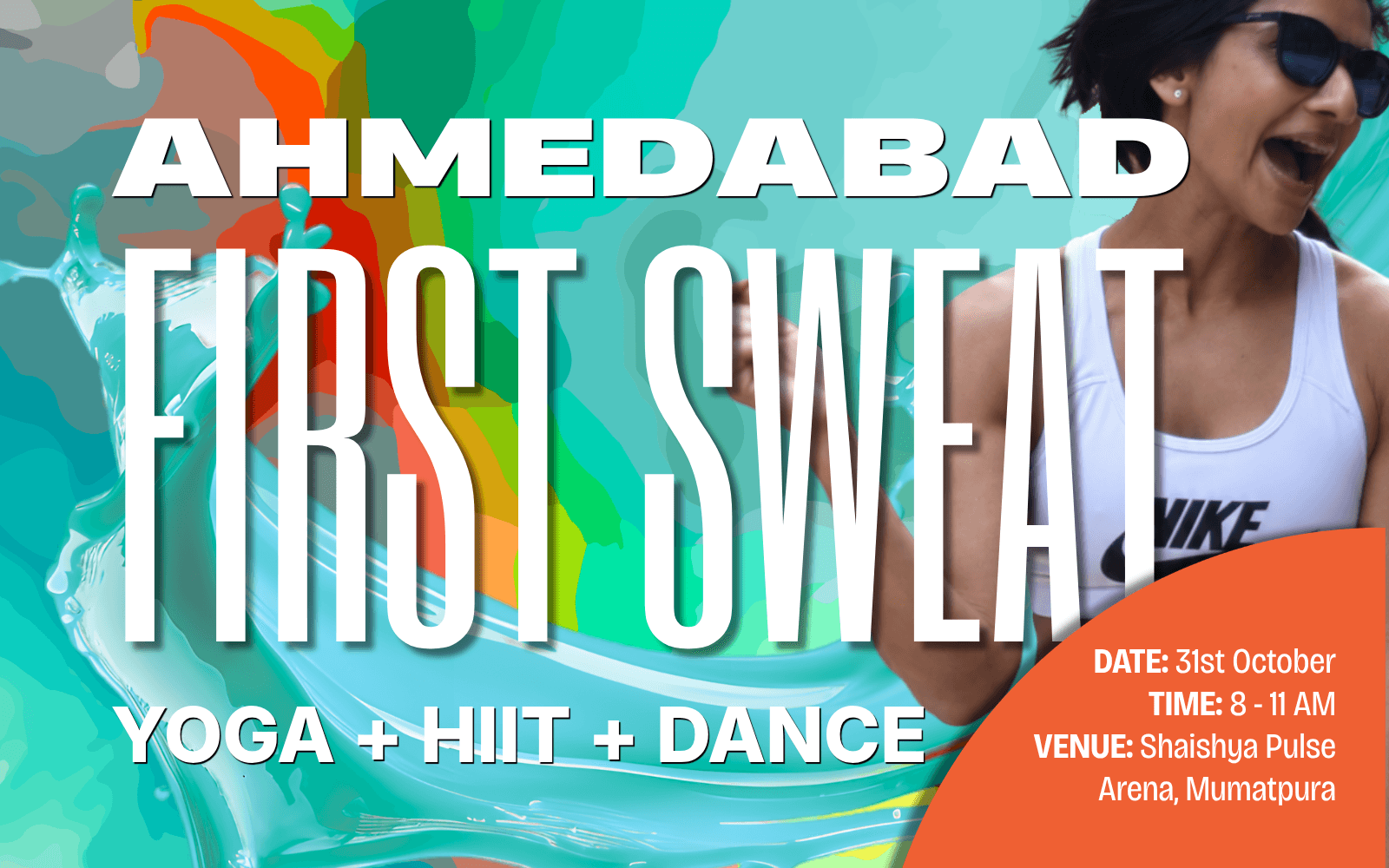 Ahmedabad first sweat new event new city banner