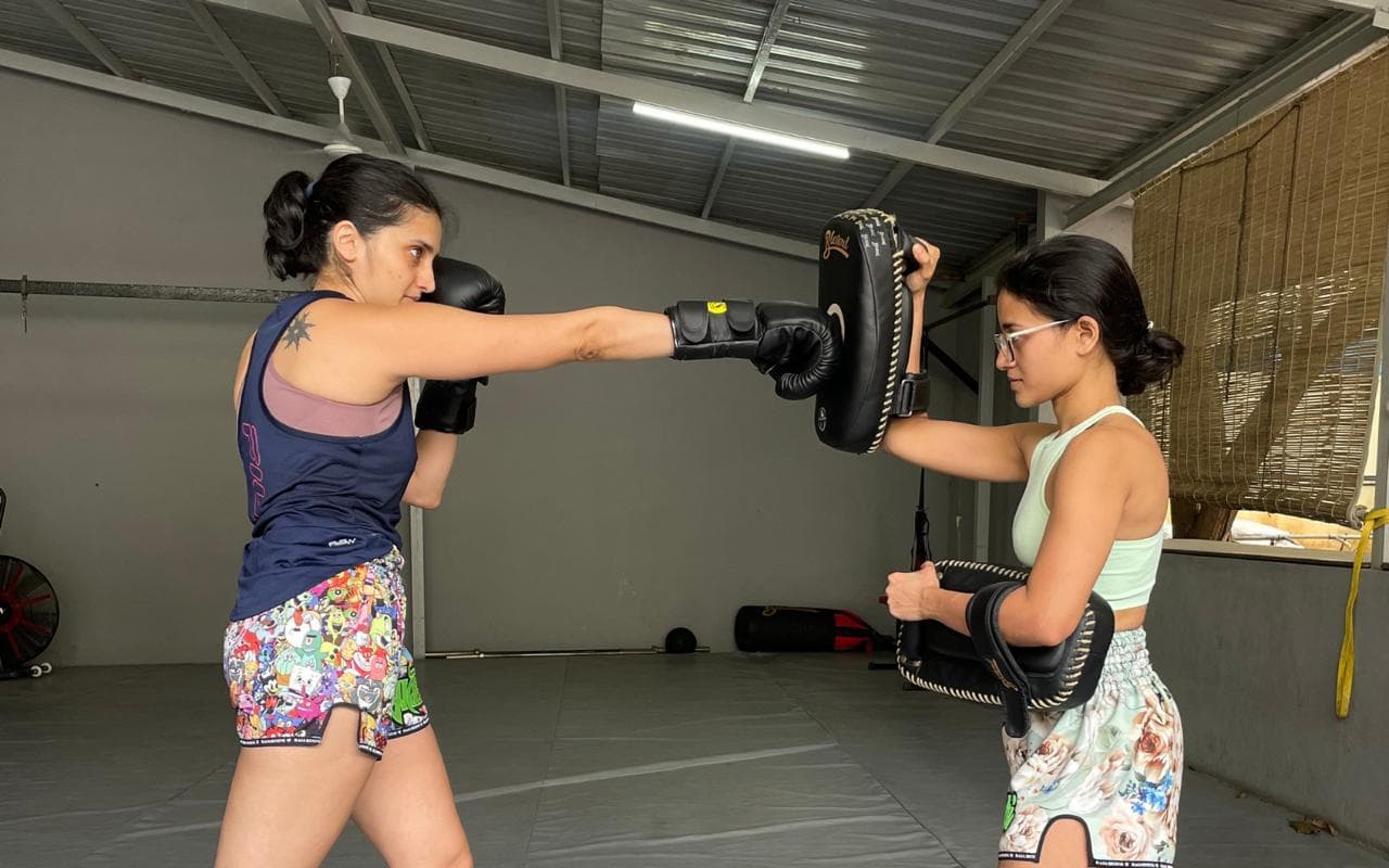 Kickboxing with the Sisters