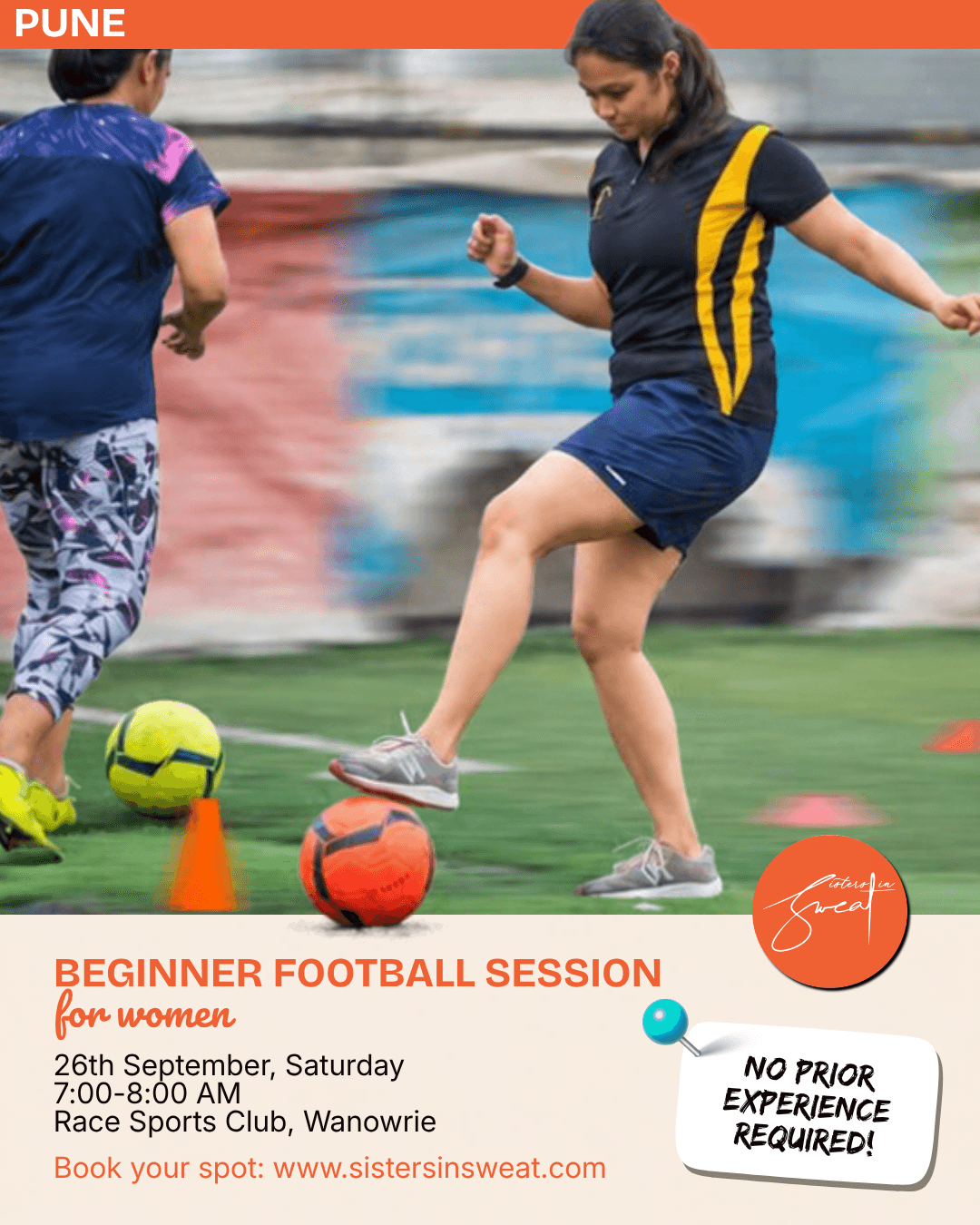 Footy session with the sisters